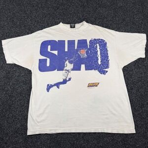 Vintage 1994 Shaq Blue Chips Movie Promo T-Shirt Sun XL White Shaquille O'Neal